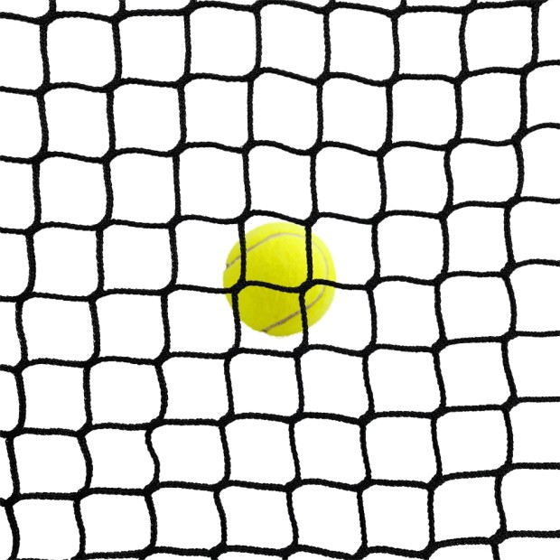 Tennis ball stop net