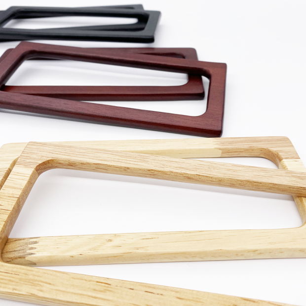 "Rectangle" wood handles - Set of 2