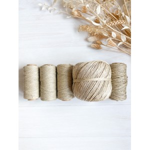 Polished linen twine