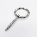 Stainless steel wood screw with ring