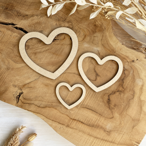 Wooden heart - Set of 3