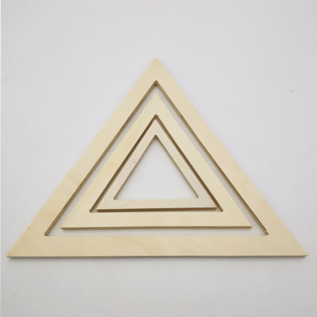 Lot Triangles en Bois Naturel