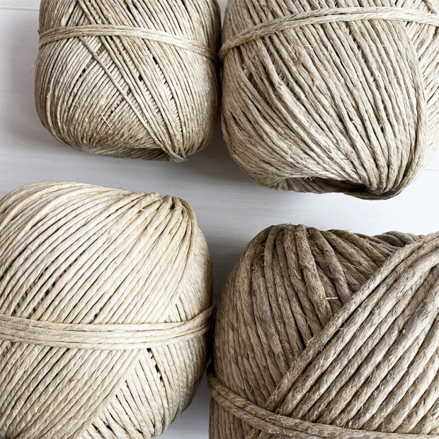 Polished linen twine