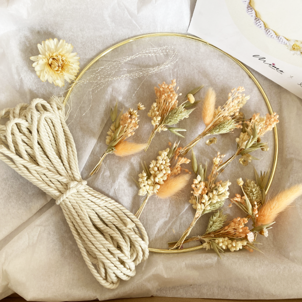 Bali crown kit - Macrame dried flowers