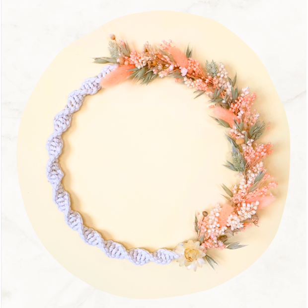 Bali crown kit - Macrame dried flowers