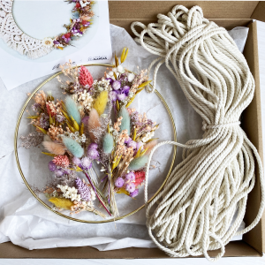 Bora Bora crown kit - Macrame dried flowers