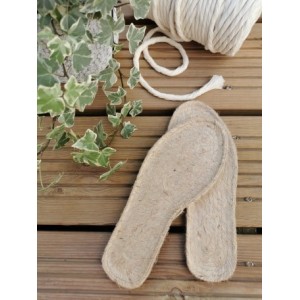 Semelle espadrilles jute et caoutchouc