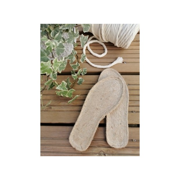 Semelle espadrilles jute et caoutchouc