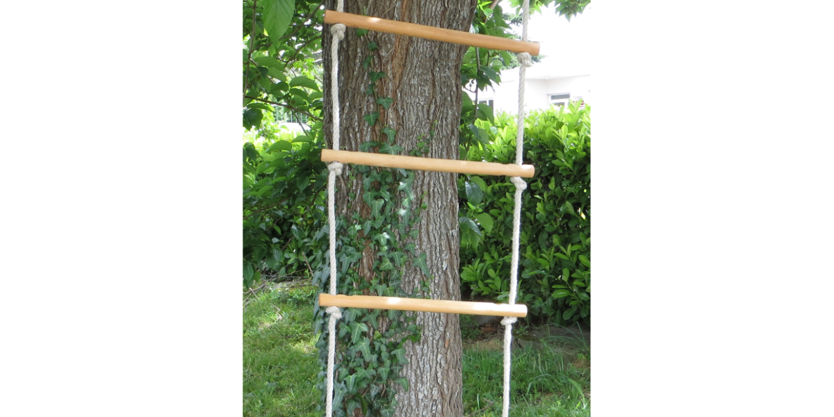 Wooden rope ladder